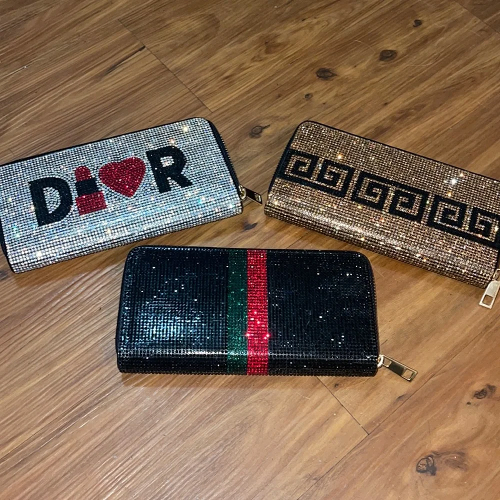 Dior Sparkling Silver and Red Wallet